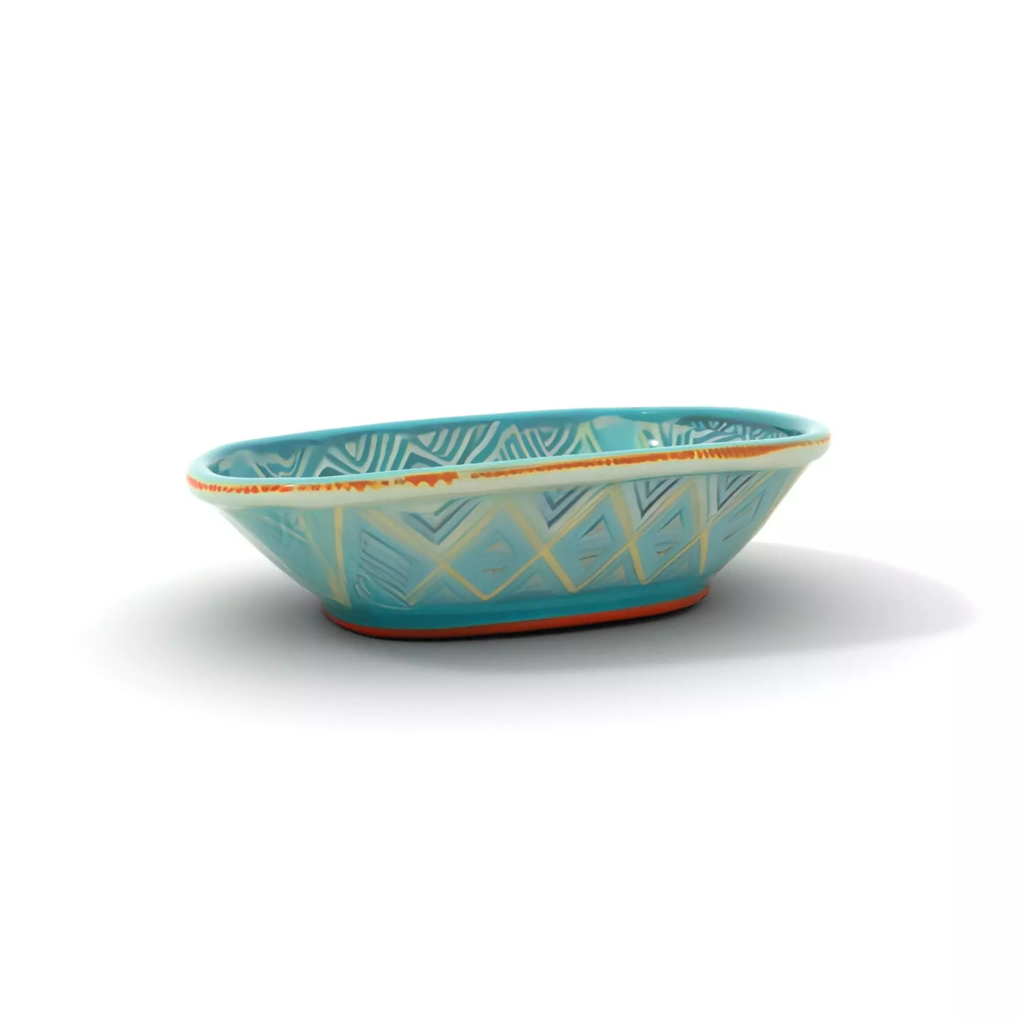 Turquoise Ceramic Dish model pack Low-poly 3D model_11