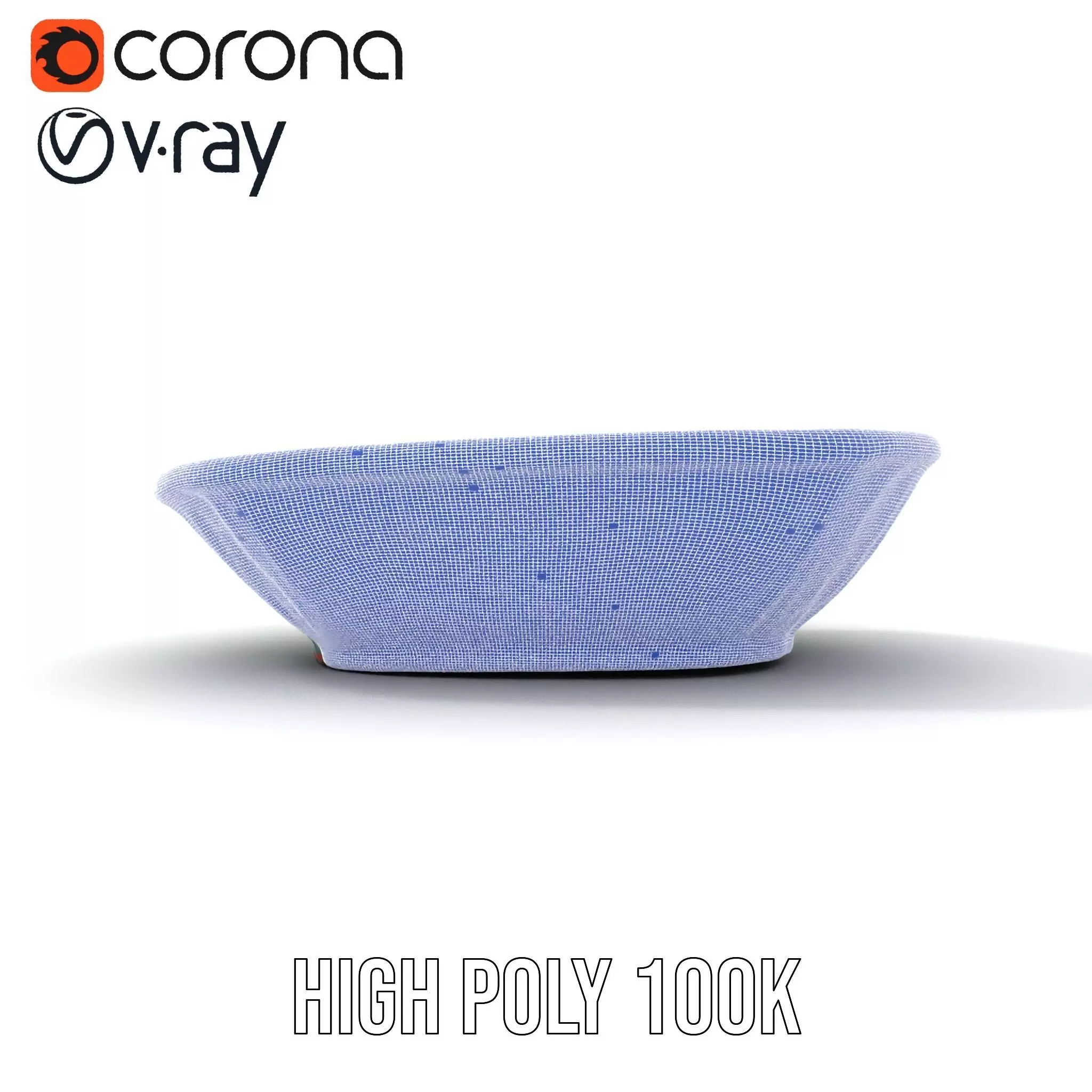 Turquoise Ceramic Dish model pack Low-poly 3D model_23