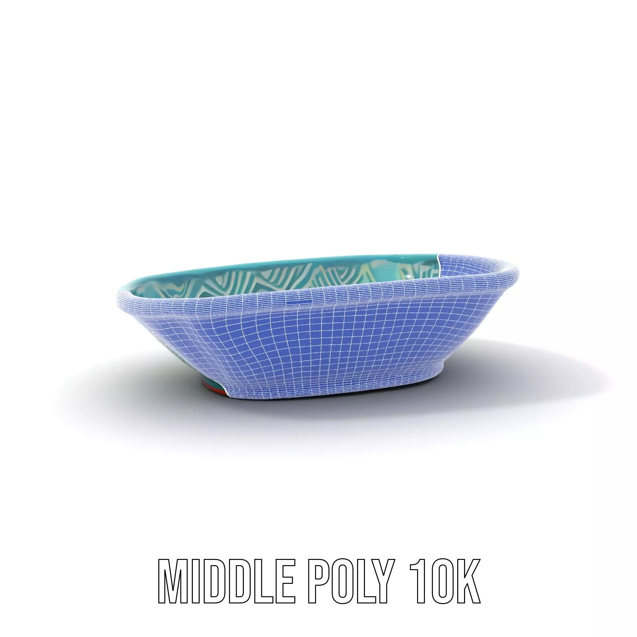 Turquoise Ceramic Dish model pack Low-poly 3D model_21