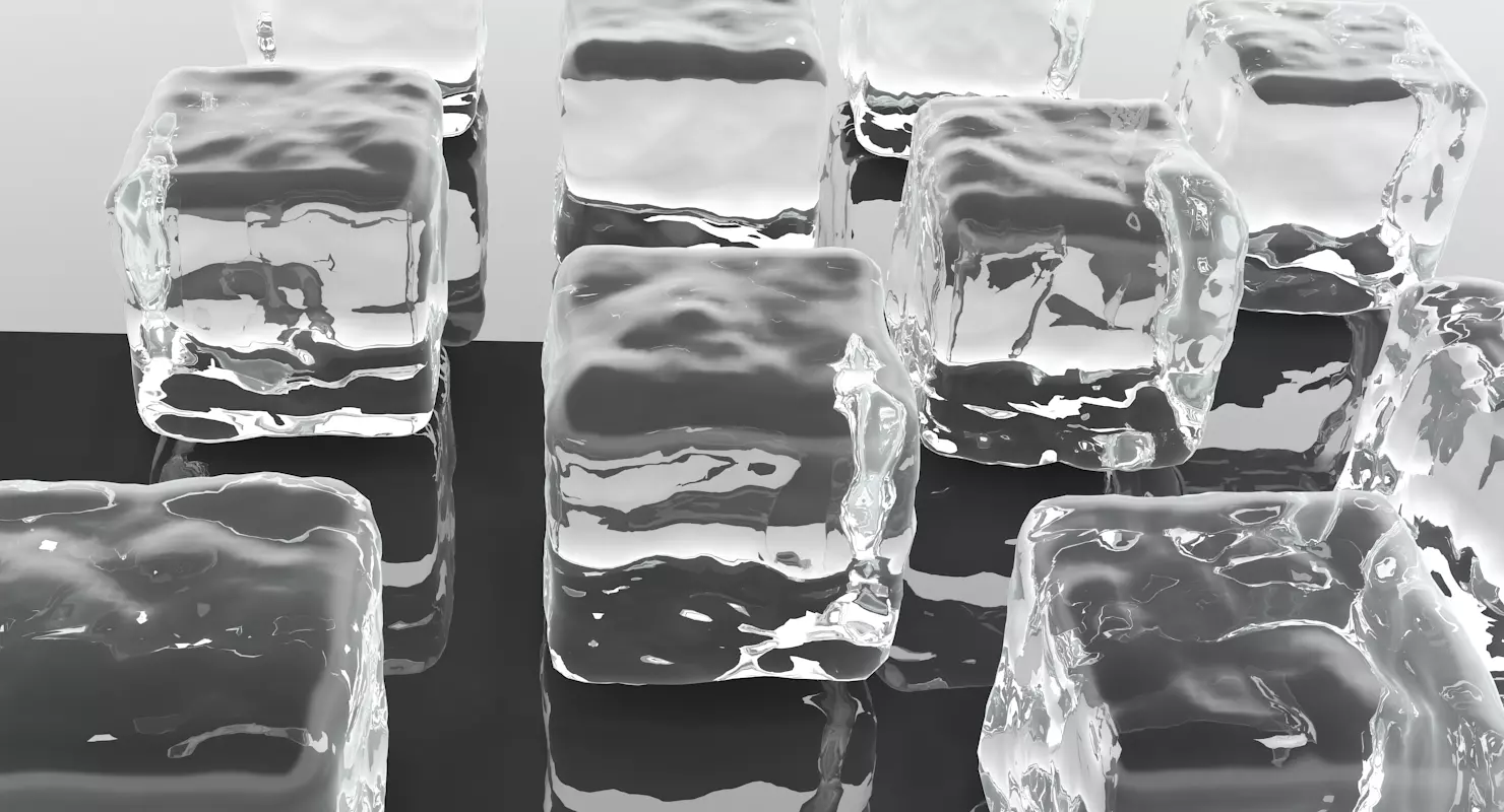 Smooth Ice Cubes Low-poly 3D model_3