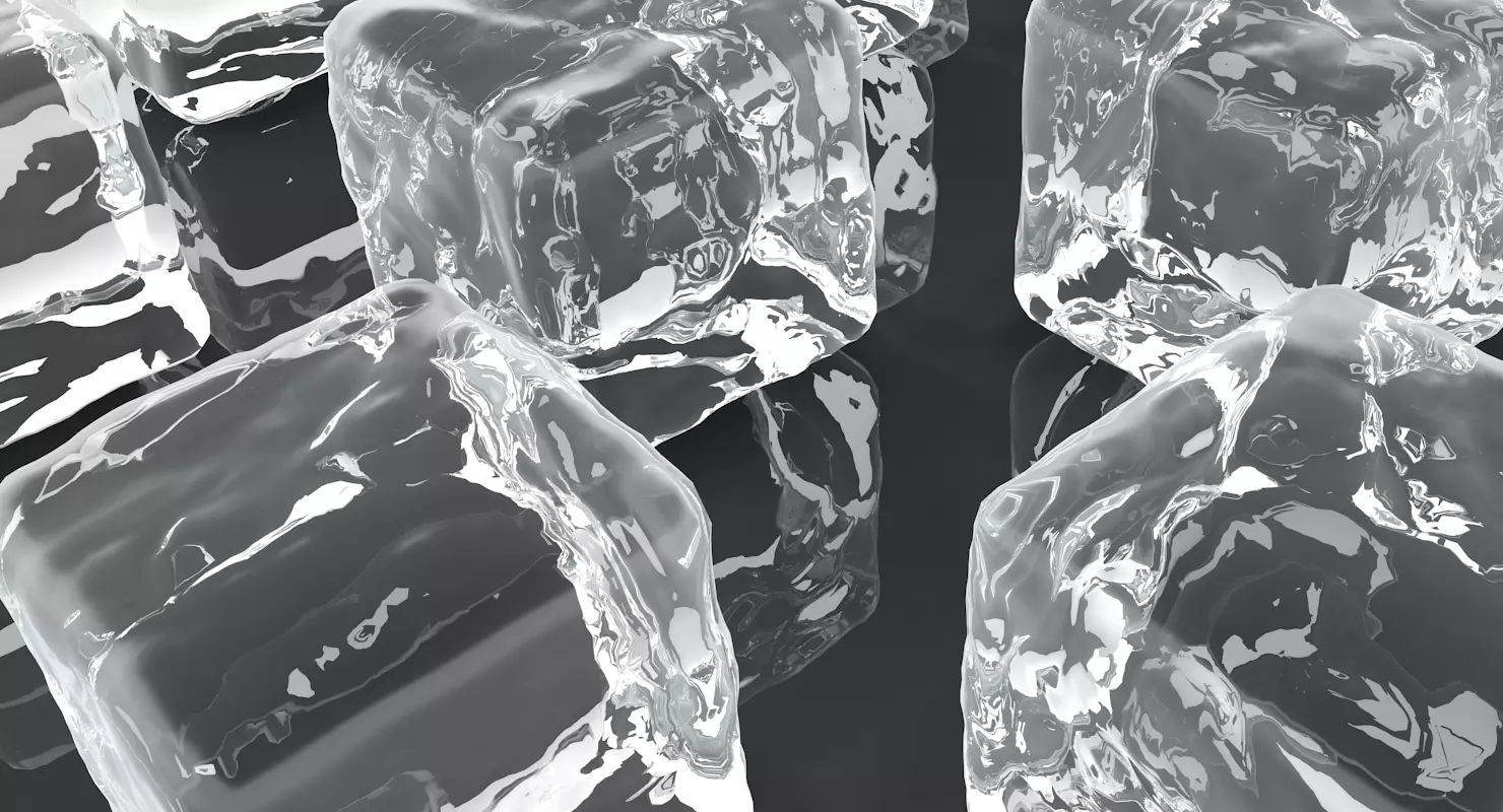 Smooth Ice Cubes Low-poly 3D model_5