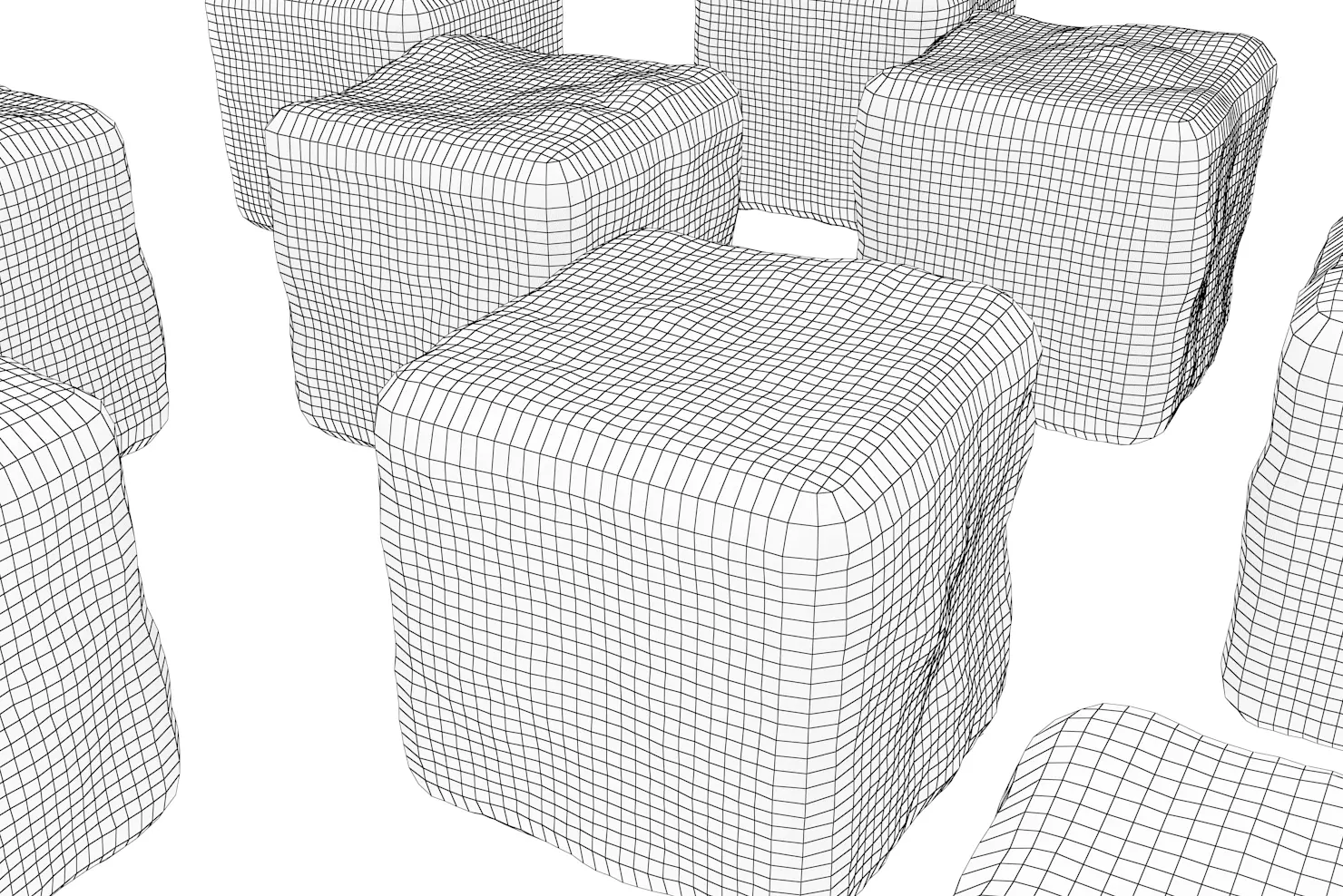 Smooth Ice Cubes Low-poly 3D model_17