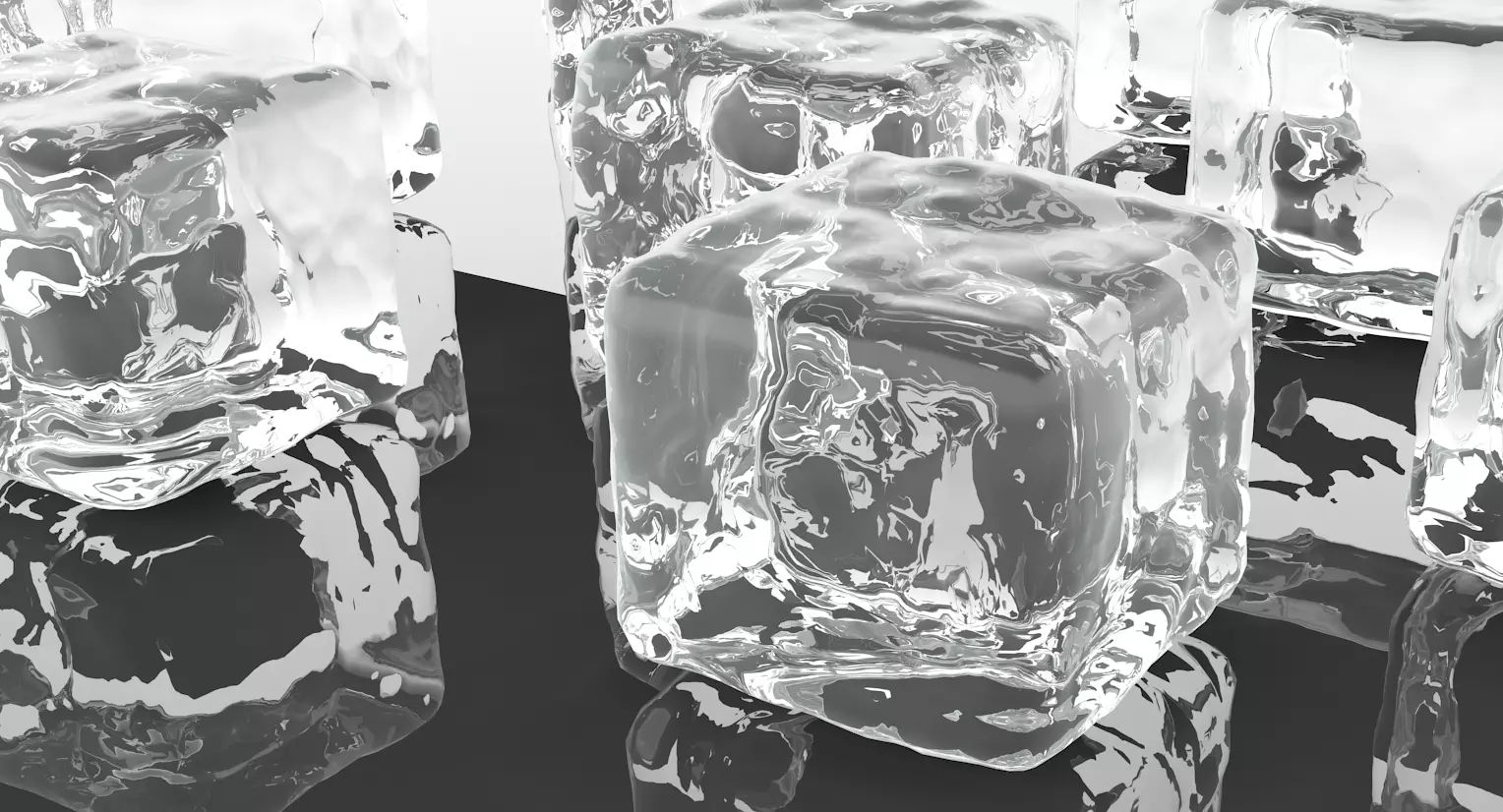 Smooth Ice Cubes Low-poly 3D model_7