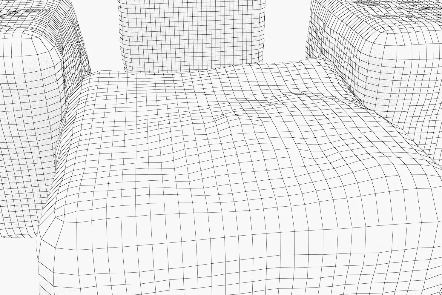 Smooth Ice Cubes Low-poly 3D model_15