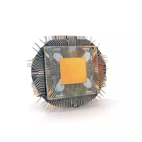 Copper Circuit Chip model pack Low-poly 3D model