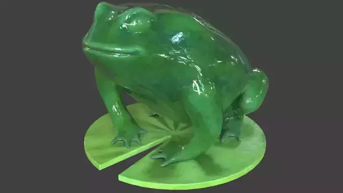 Toad figurine Low-poly 3D model