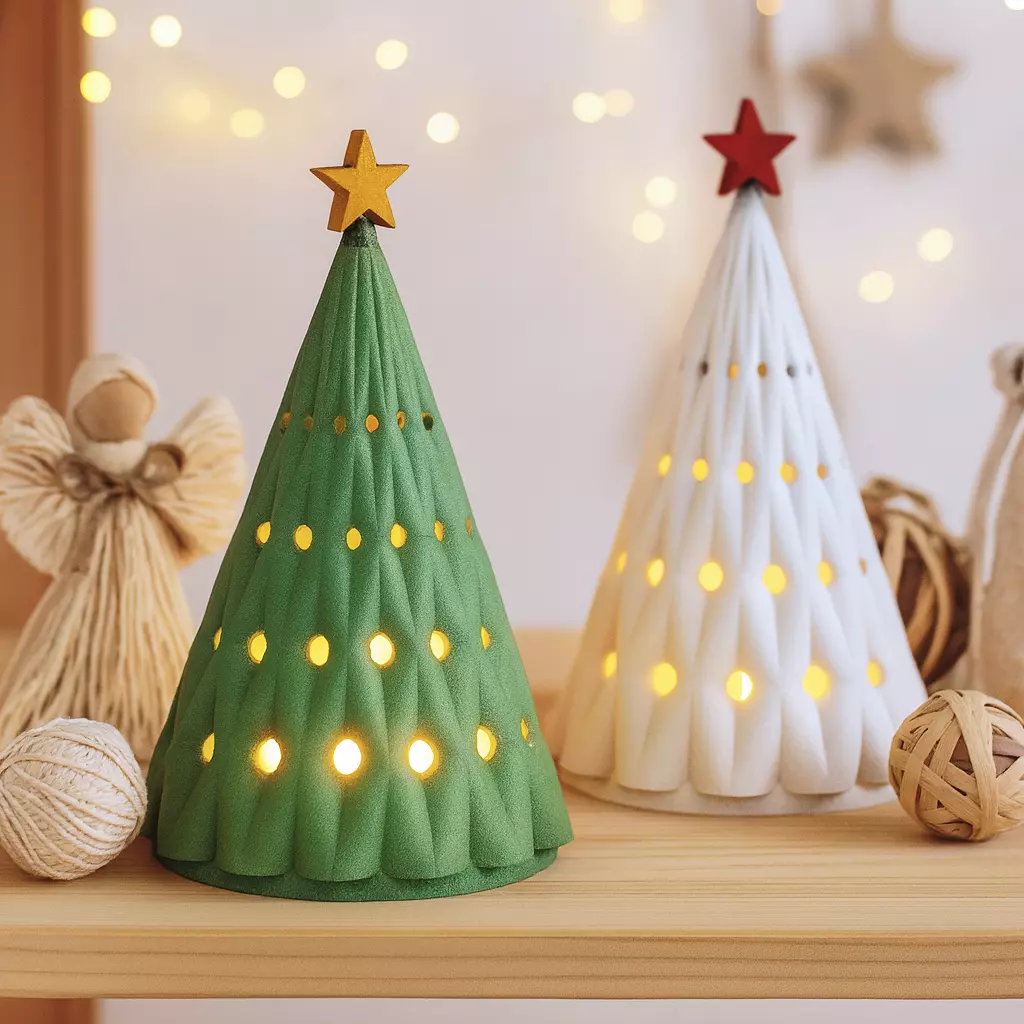 Christmas Tree Candle Holder Centerpiece Holiday Decoration 3D print model_0