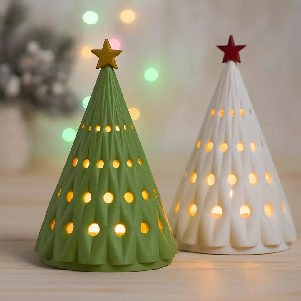 Christmas Tree Candle Holder Centerpiece Holiday Decoration 3D print model_3