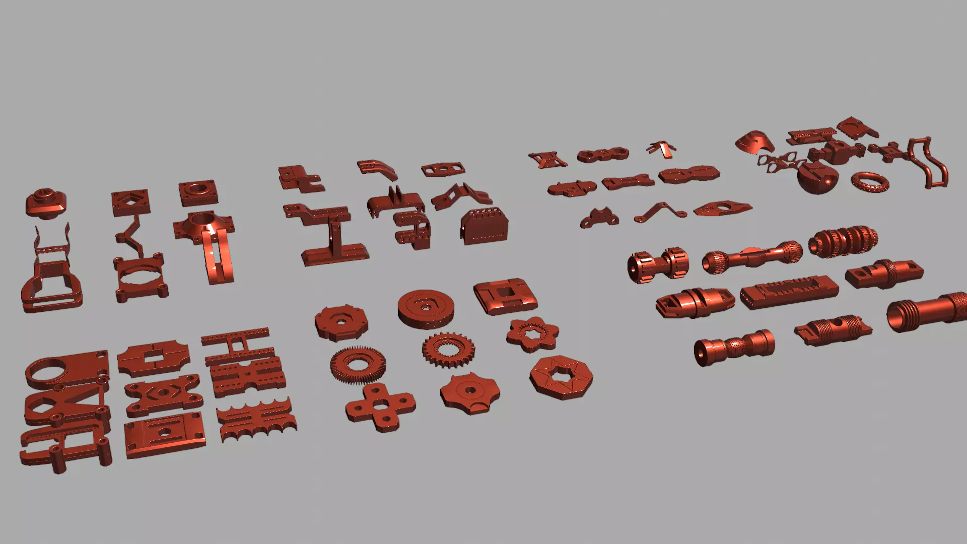 KitBash Hard Surface Sci-fi pack Low-poly 3D model_8