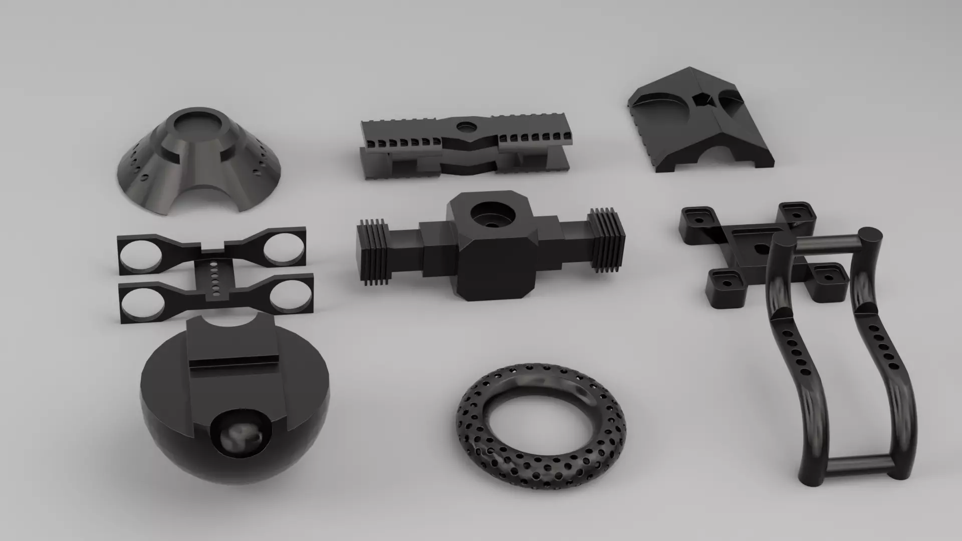 KitBash Hard Surface Sci-fi pack Low-poly 3D model_7