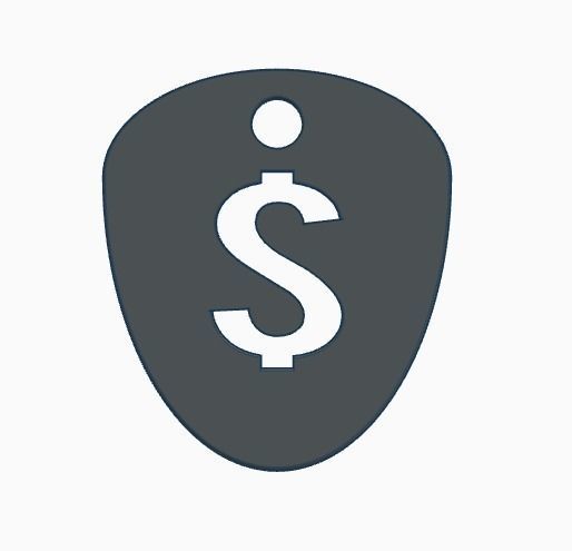 GUITAR PICK DOLLAR 1 mm Free 3D print model