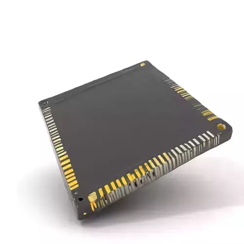 Black Microchip model pack Low-poly 3D model