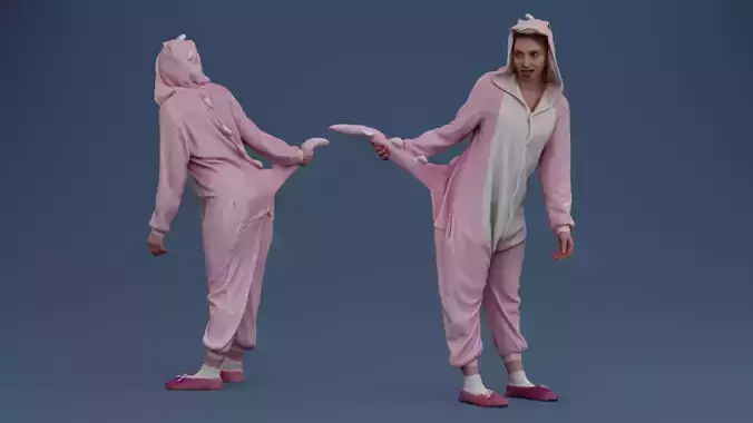 Woman with a Pink Tail