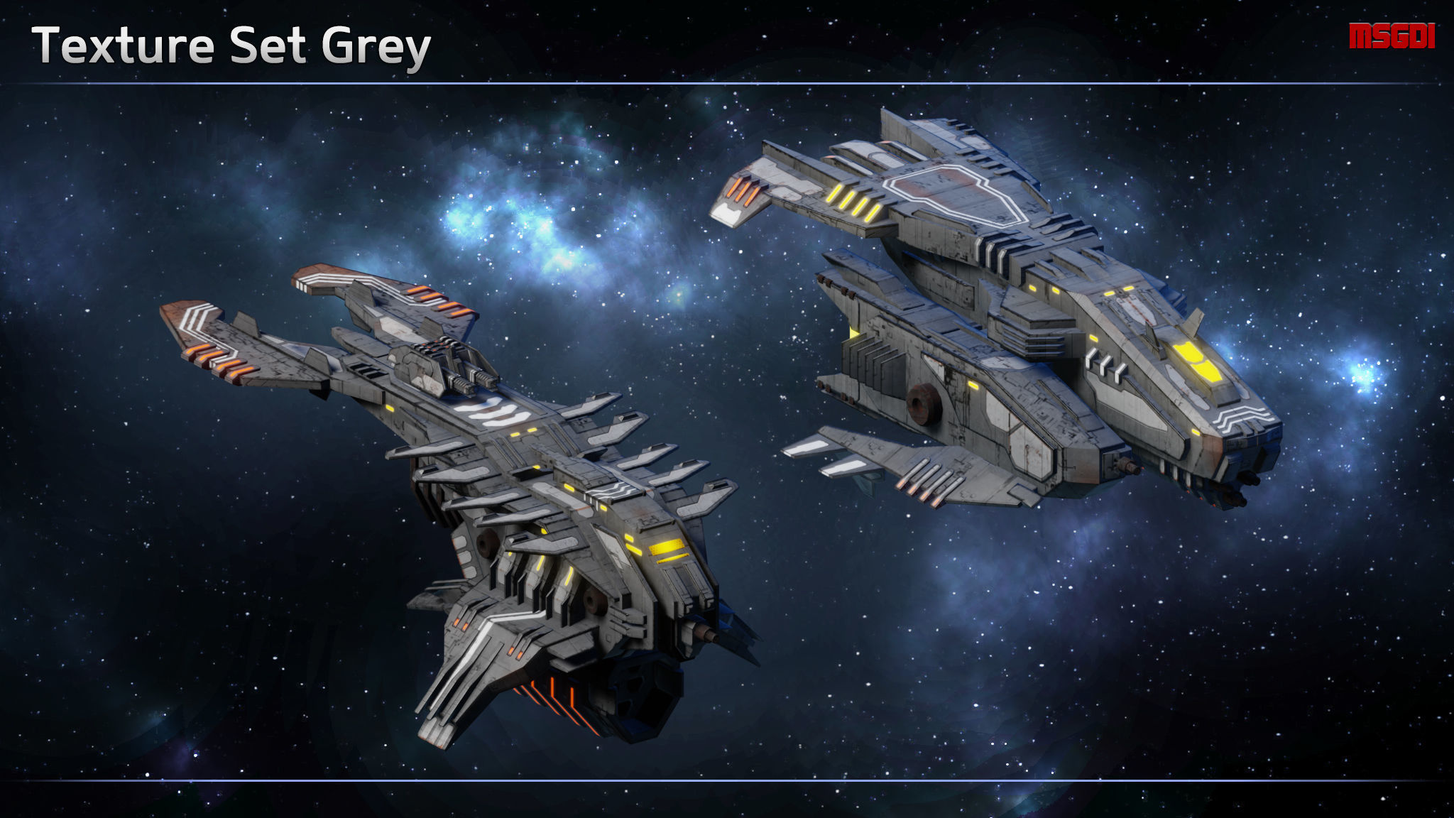 Spaceship Progenitor Frigates Low-poly 3D model_9