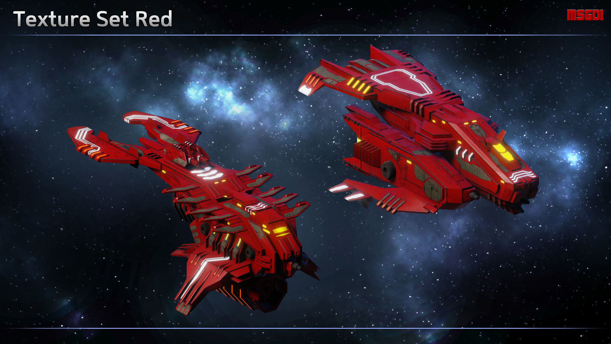 Spaceship Progenitor Frigates Low-poly 3D model_11