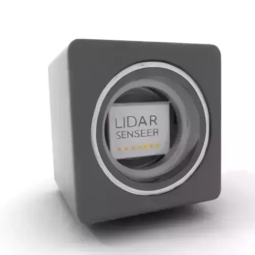 Black Lidar Sensor model pack Low-poly 3D model
