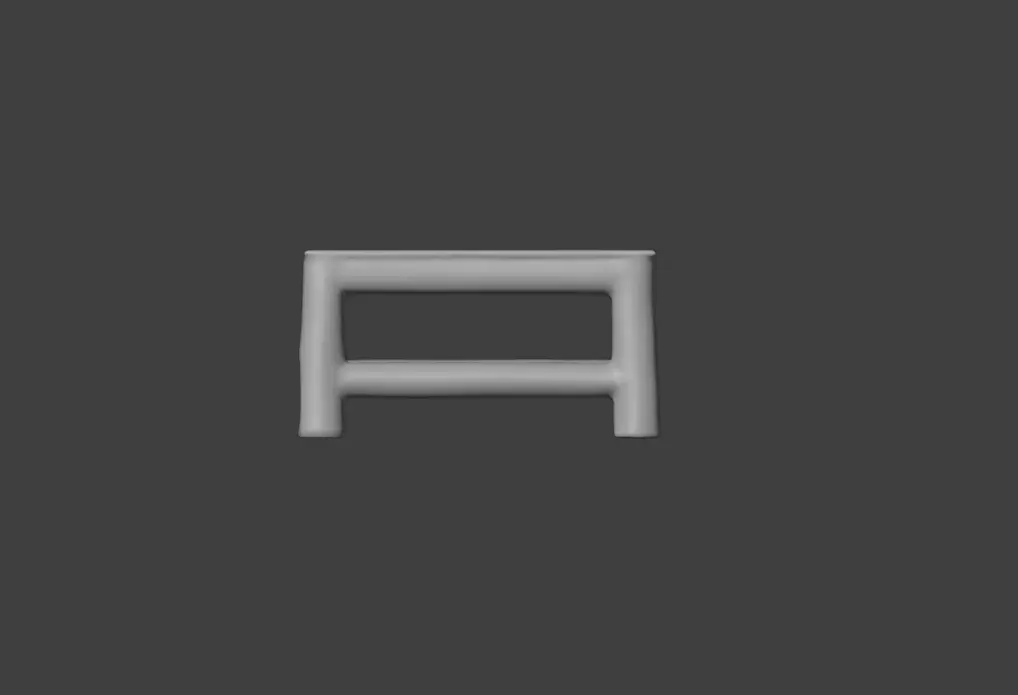 Wooden Log Table Low-poly 3D model_10