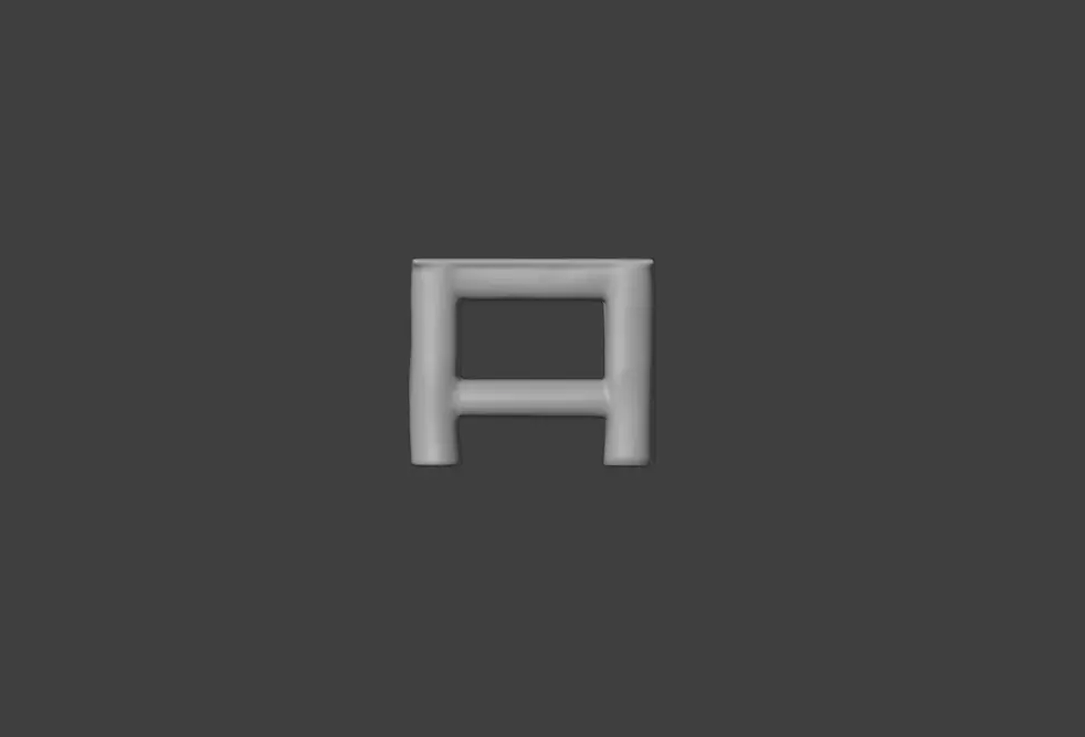 Wooden Log Table Low-poly 3D model_13