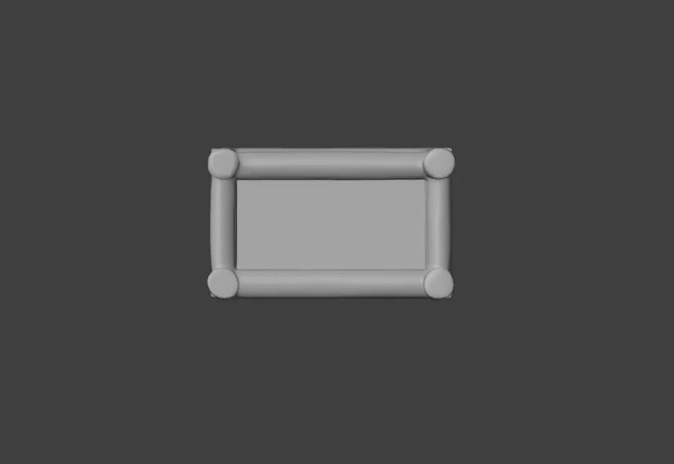 Wooden Log Table Low-poly 3D model_12