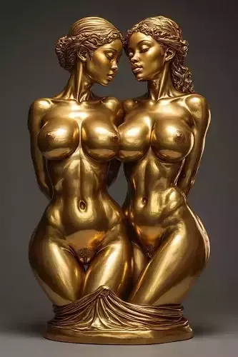 The Bond of Gold A Meticulously Crafted Sculpture