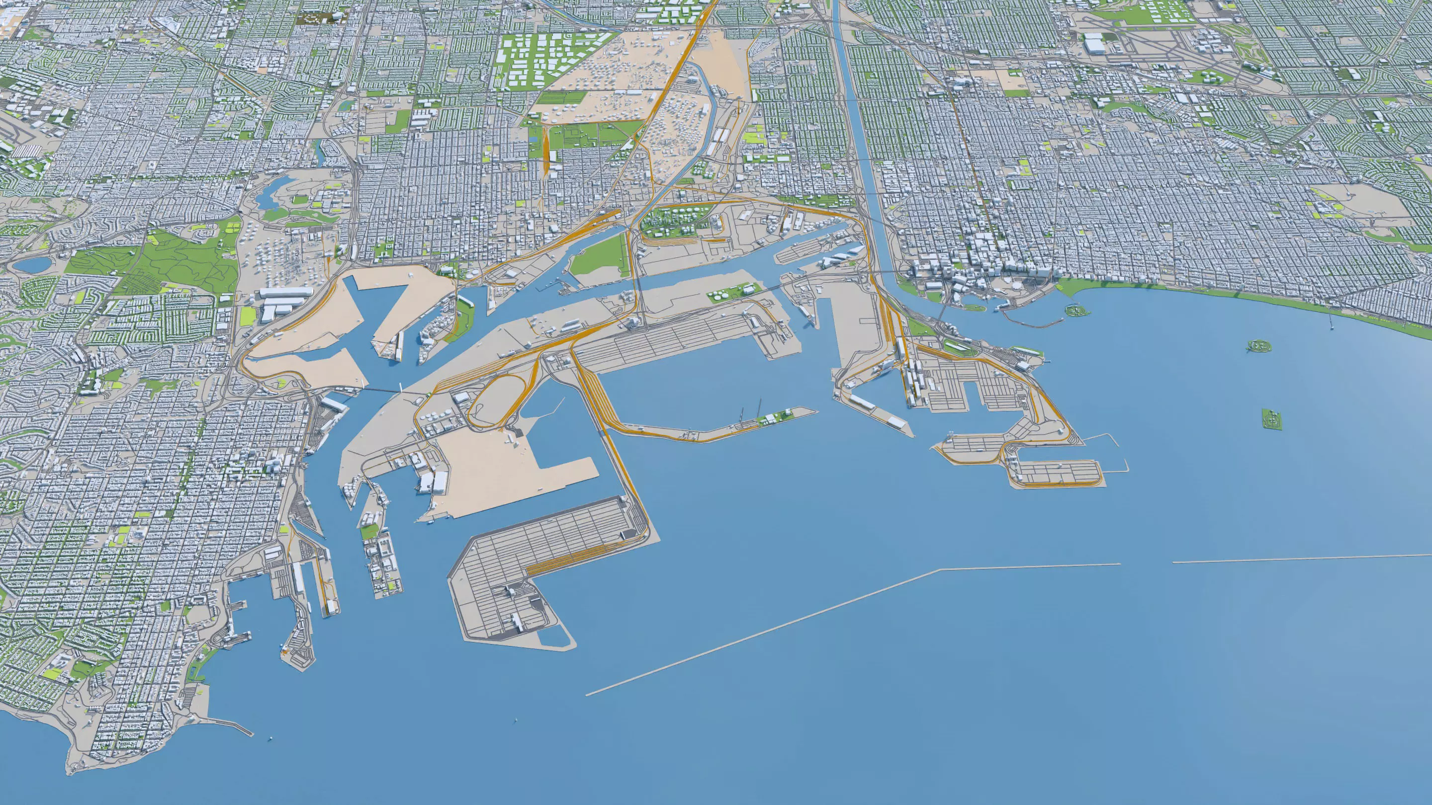 Los Angeles City in California USA 2025 3D model_1