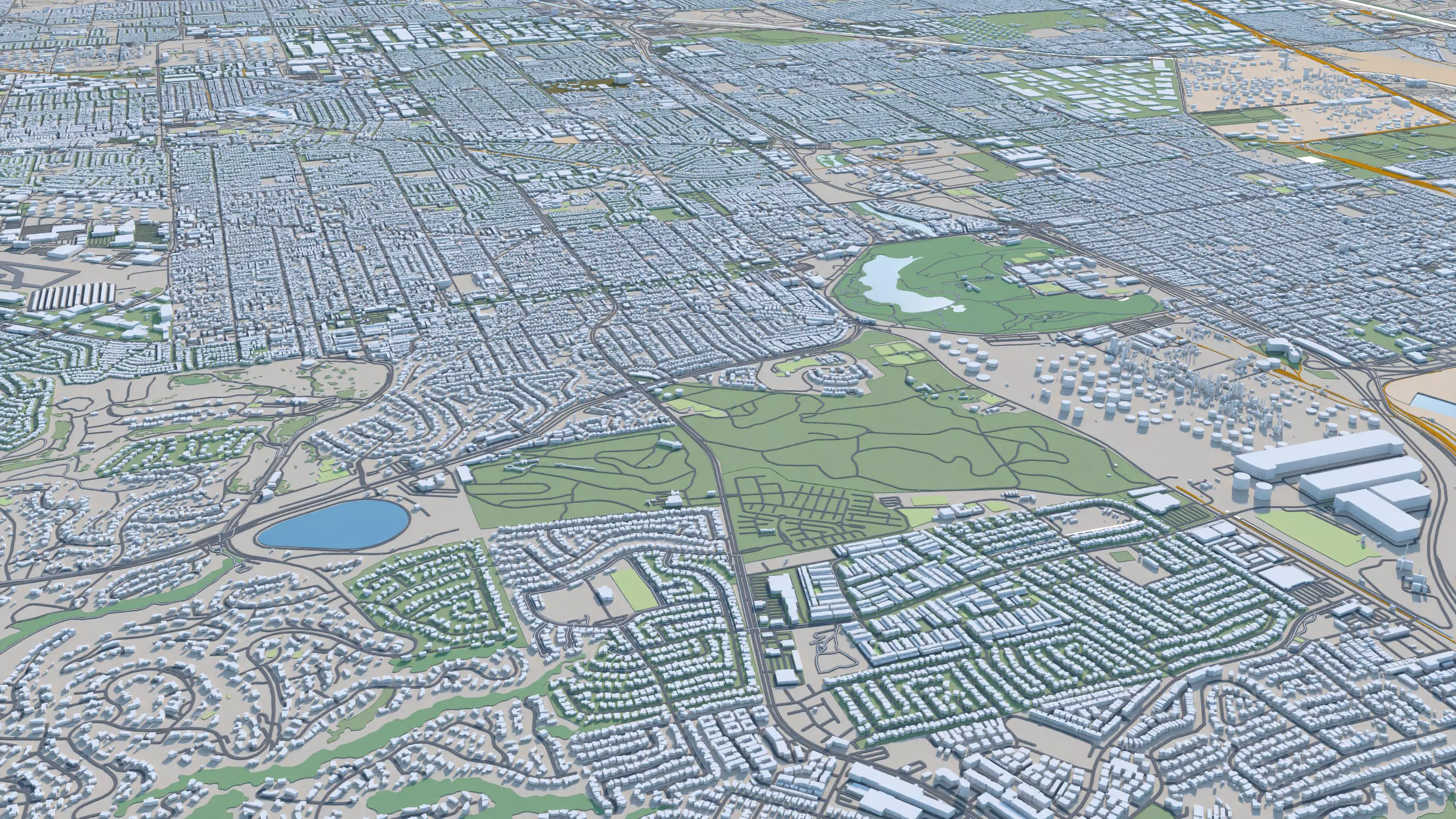 Los Angeles City in California USA 2025 3D model_3
