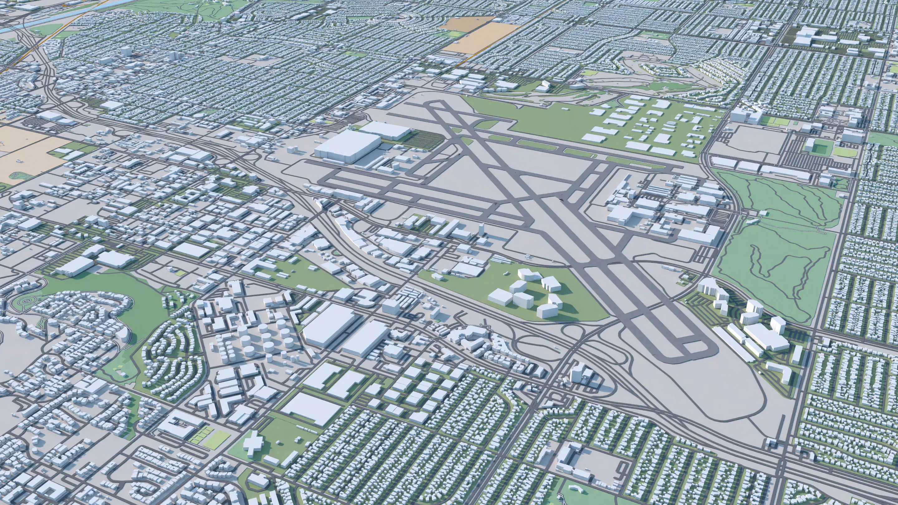 Los Angeles City in California USA 2025 3D model_11