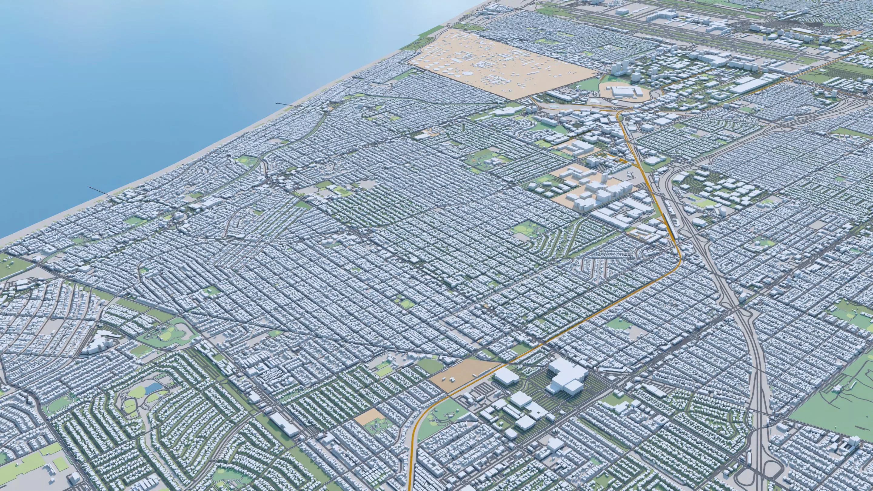Los Angeles City in California USA 2025 3D model_14