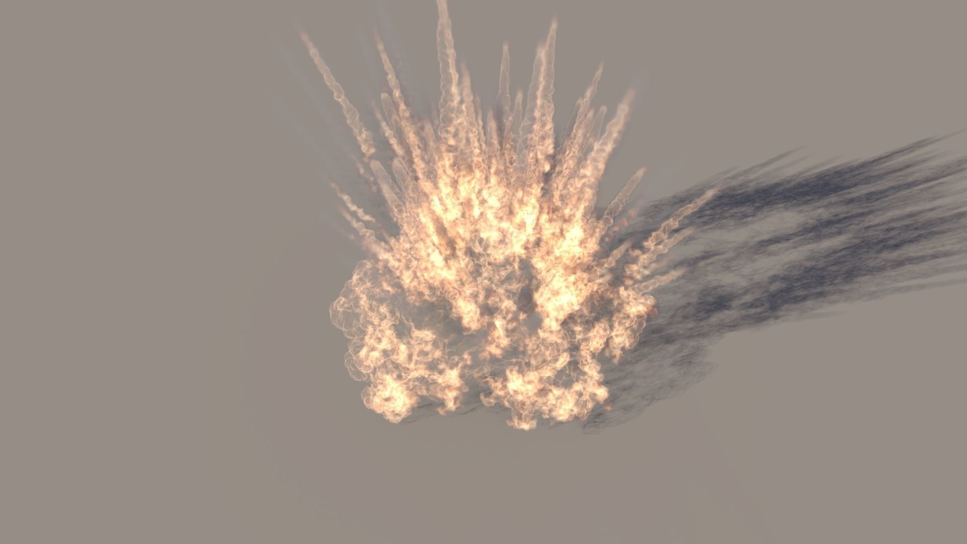Houdini to Arnold - Shrapnel Explosion Asset Low-poly 3D model_17