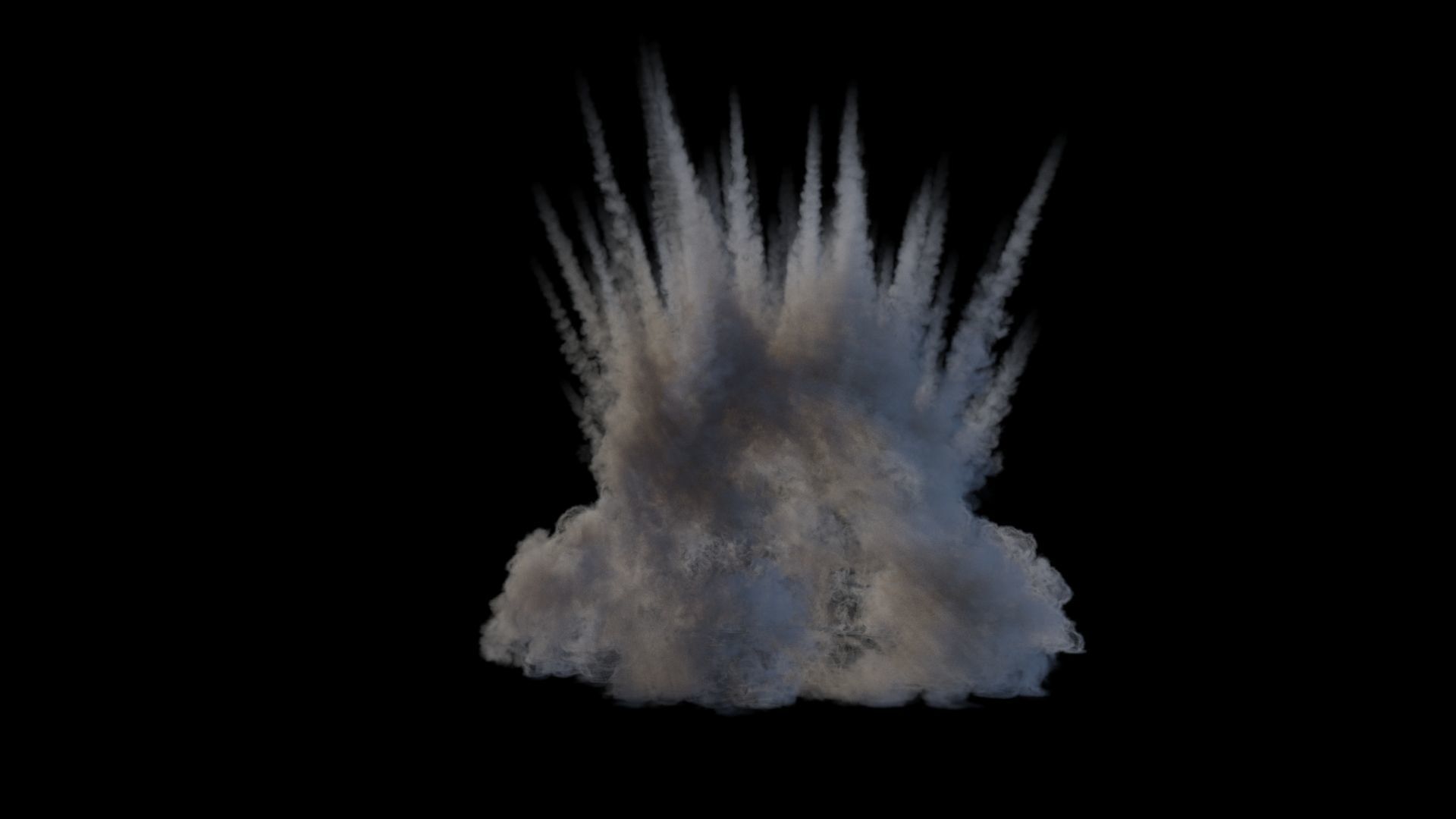 Houdini to Arnold - Shrapnel Explosion Asset Low-poly 3D model_5