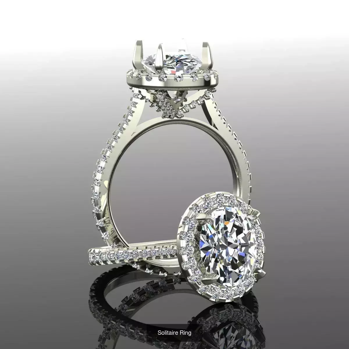 2028 Solitaire rings models 3D Model Collection_321