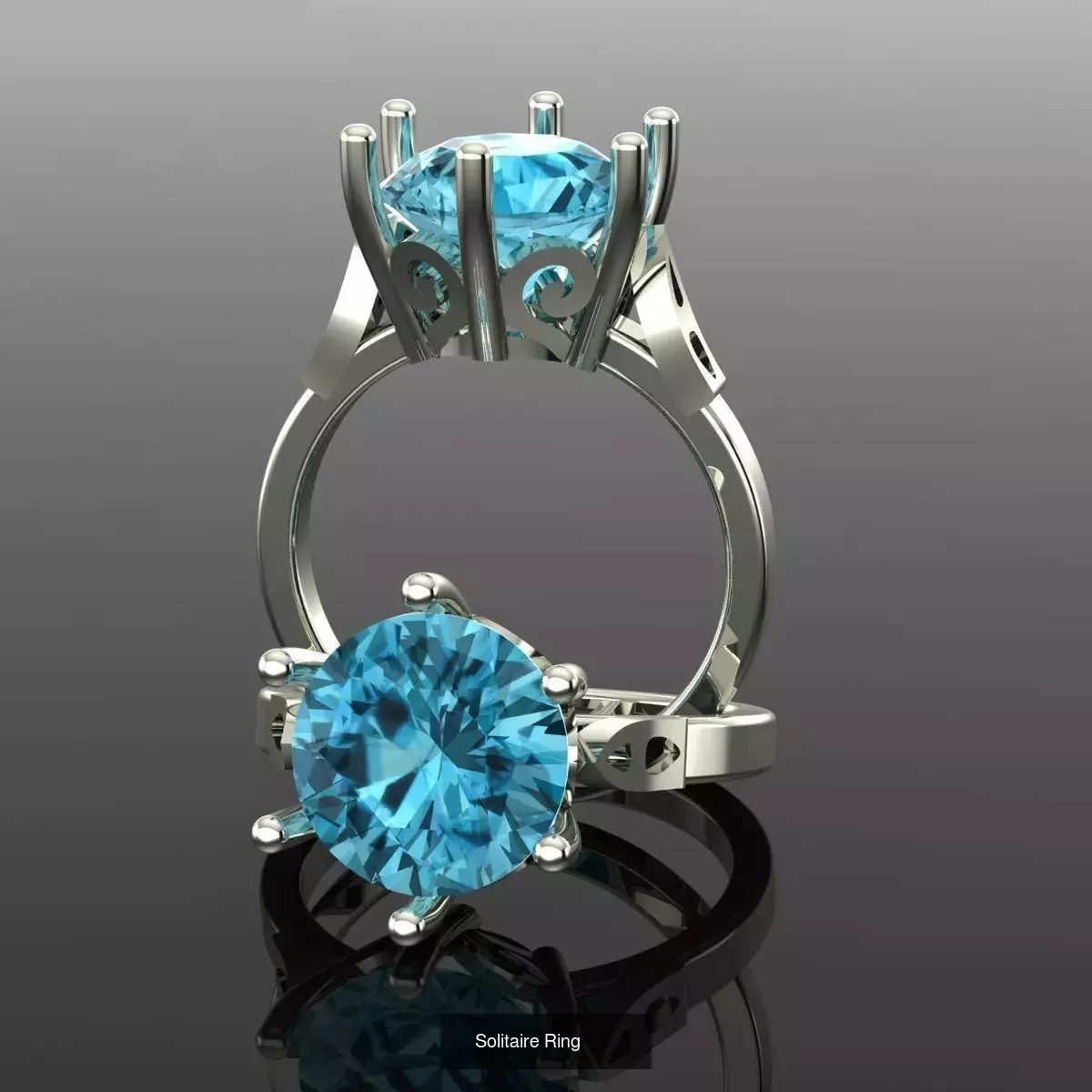 2028 Solitaire rings models 3D Model Collection_182