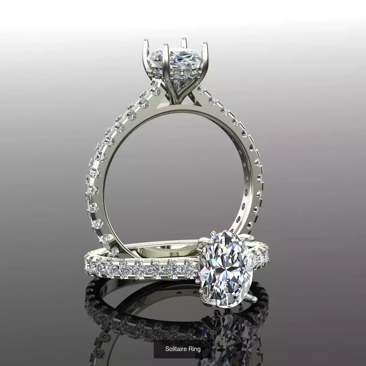 2028 Solitaire rings models 3D Model Collection_416