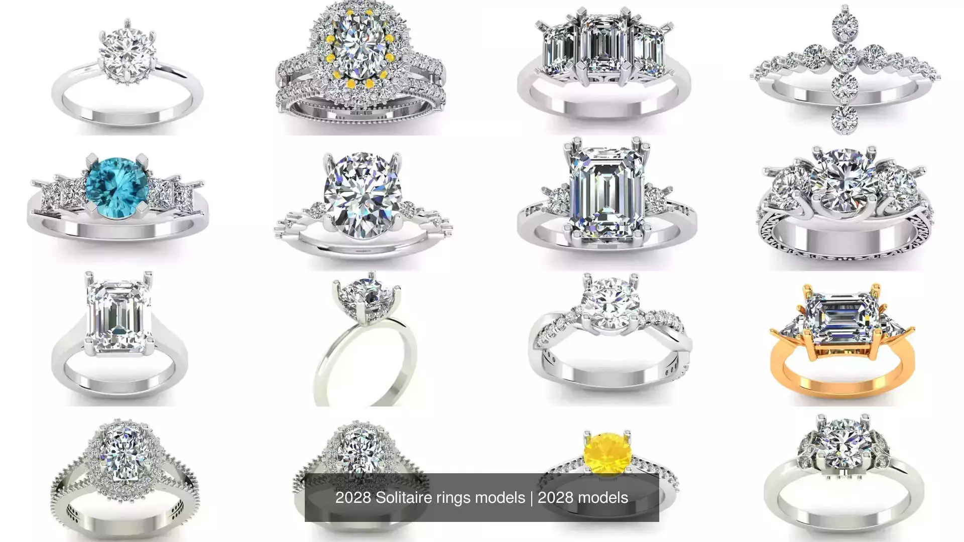 2028 Solitaire rings models 3D Model Collection_169