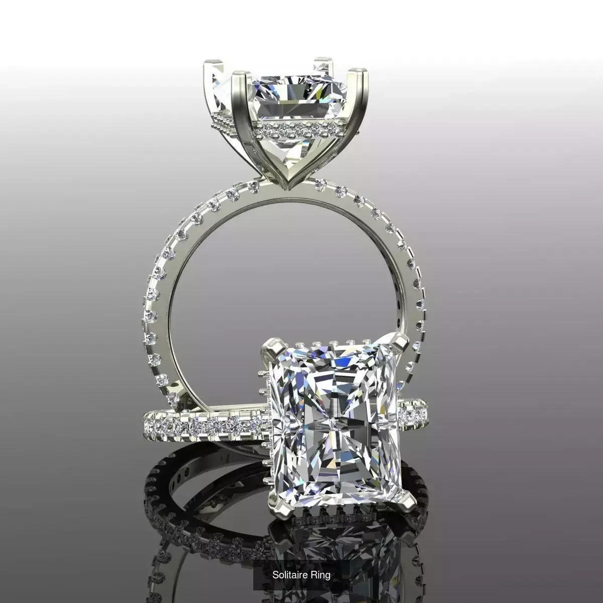 2028 Solitaire rings models 3D Model Collection_269