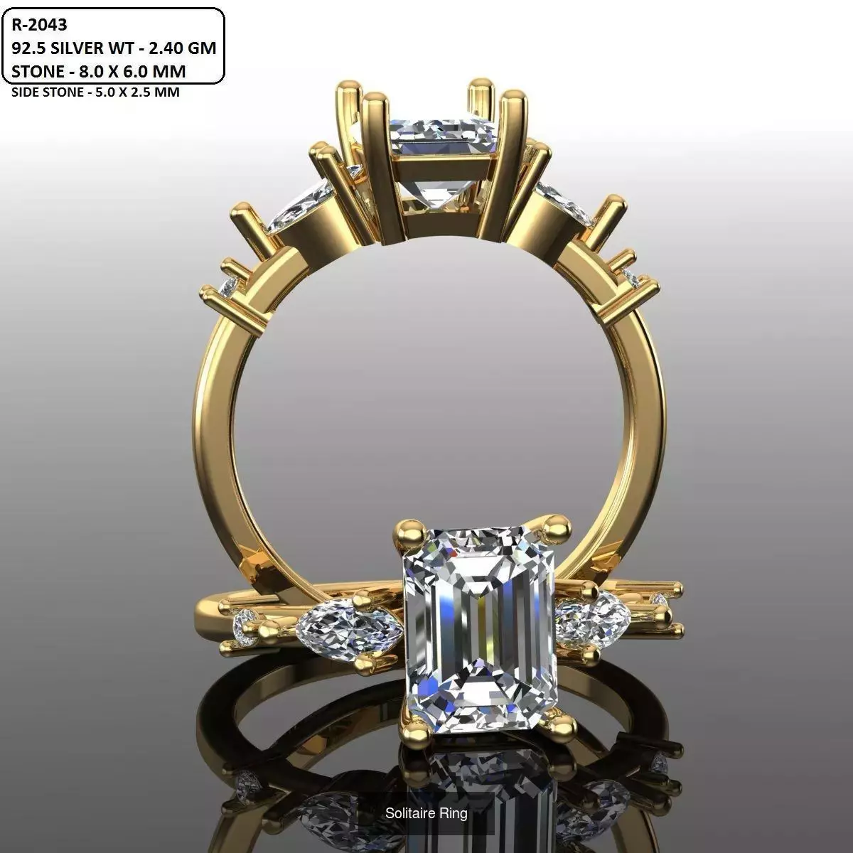 2028 Solitaire rings models 3D Model Collection_632