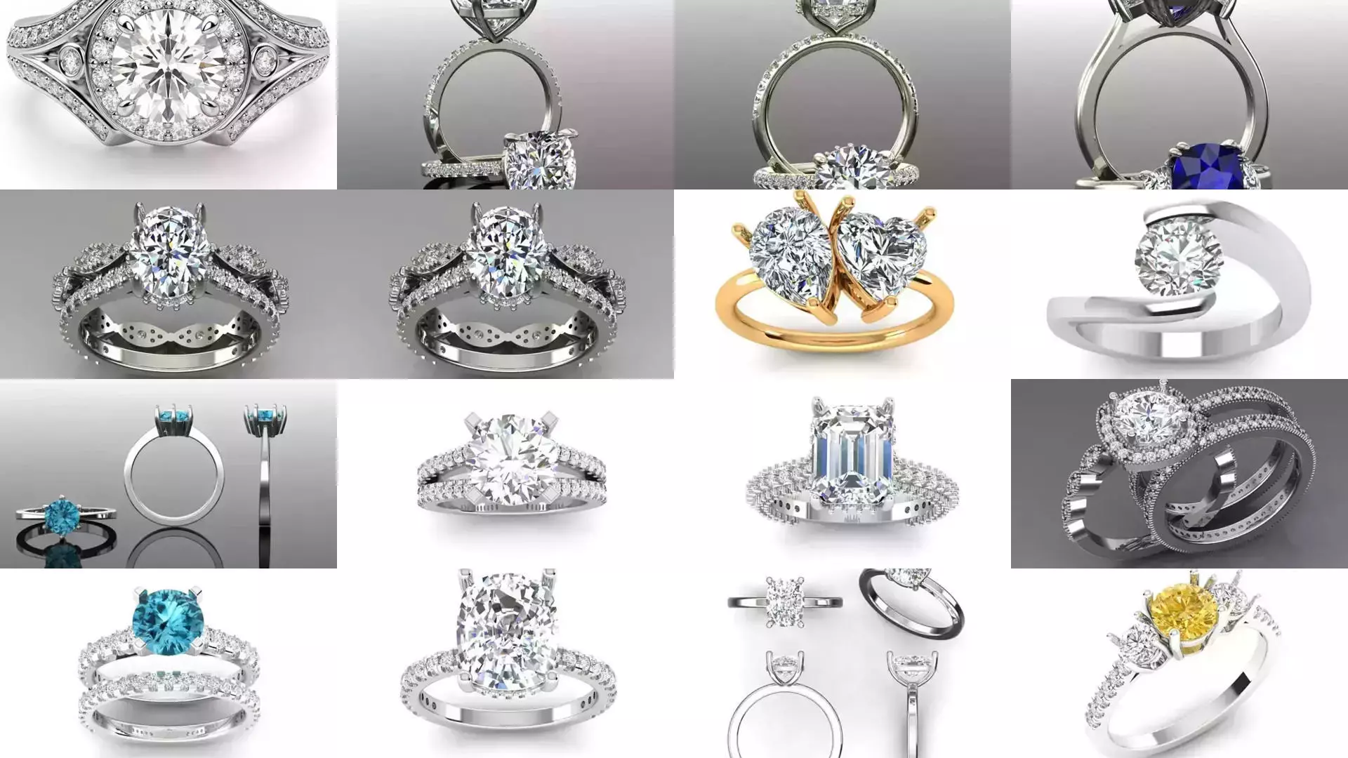 2028 Solitaire rings models 3D Model Collection_213