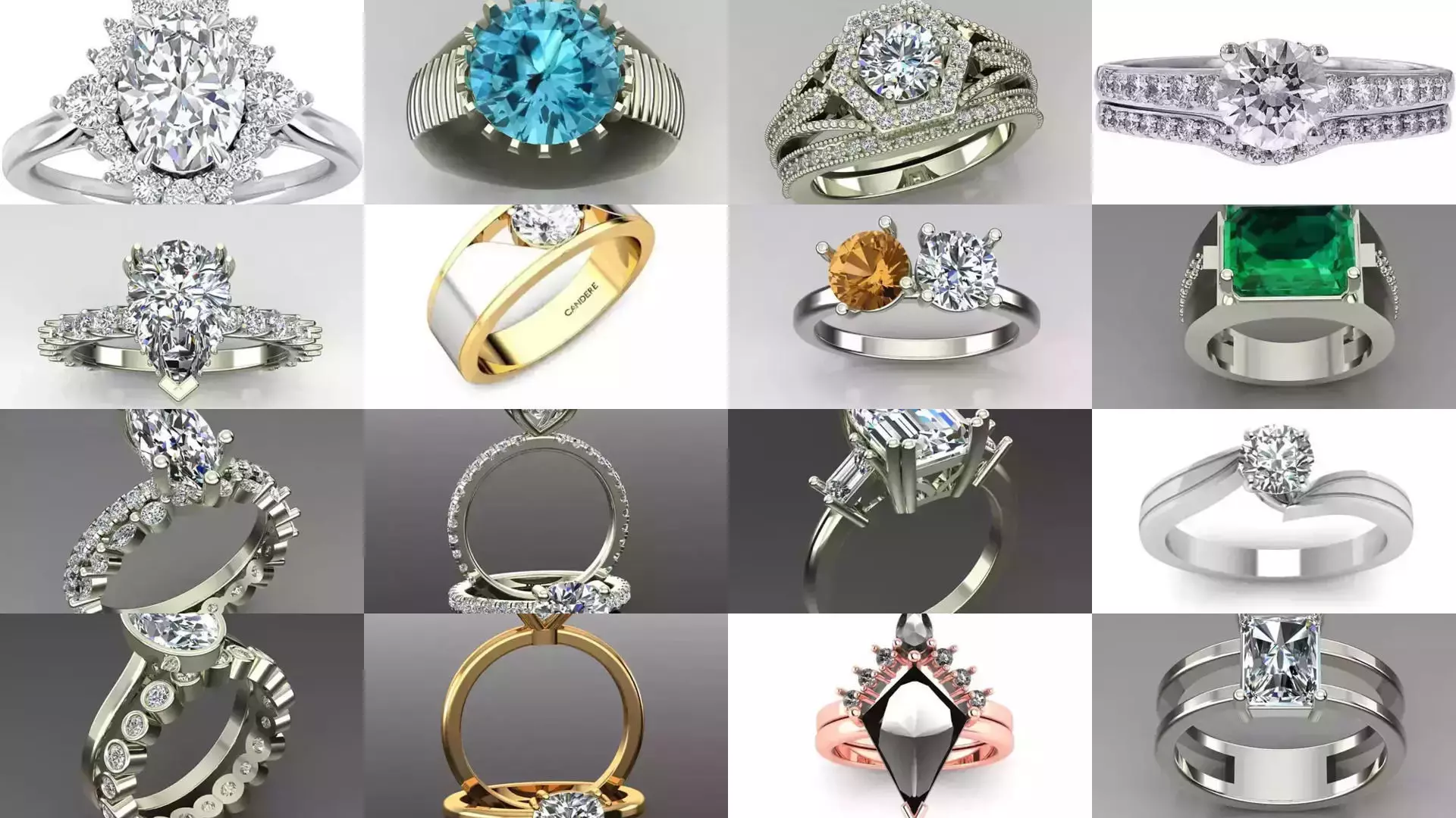 2028 Solitaire rings models 3D Model Collection_153