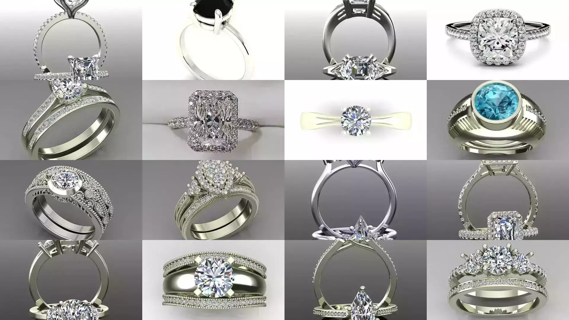 2028 Solitaire rings models 3D Model Collection_163