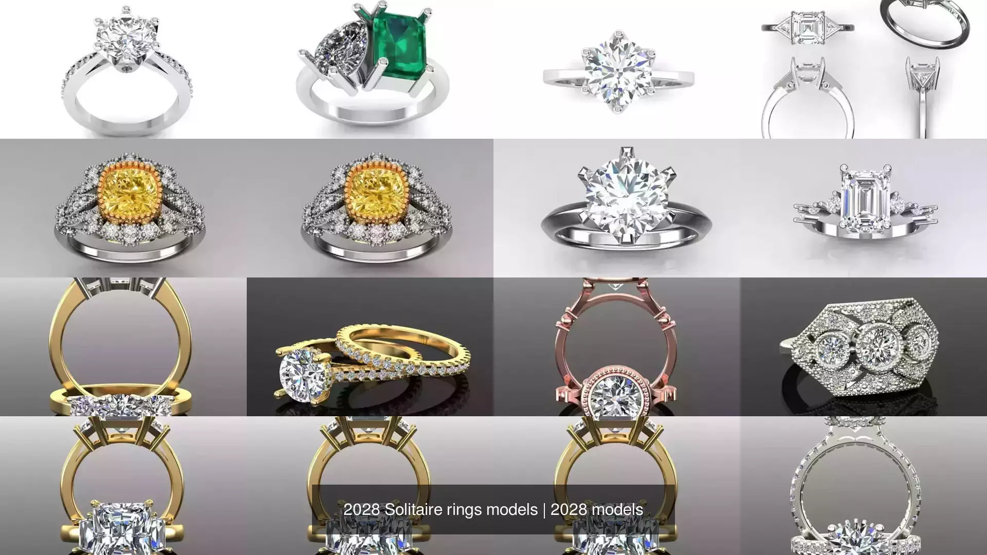 2028 Solitaire rings models 3D Model Collection_181