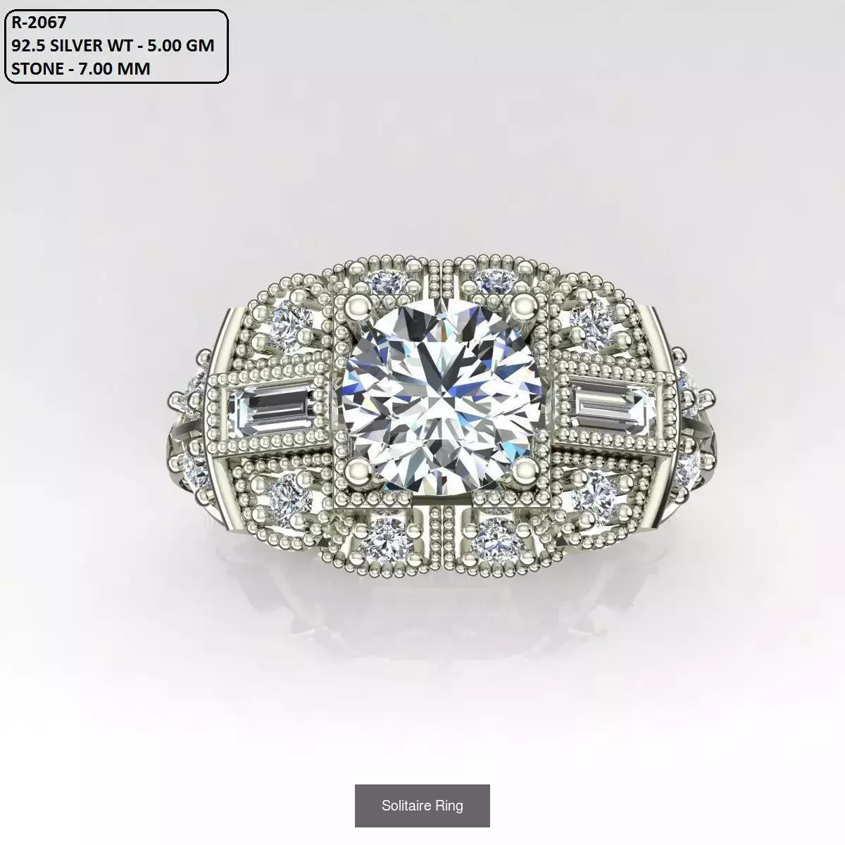 2028 Solitaire rings models 3D Model Collection_656