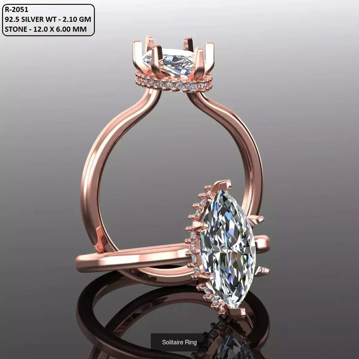 2028 Solitaire rings models 3D Model Collection_638