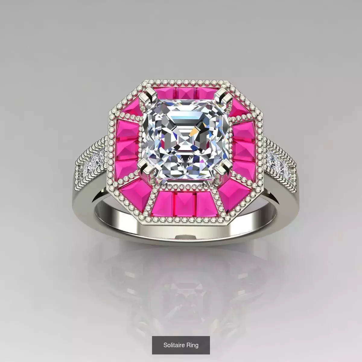 2028 Solitaire rings models 3D Model Collection_635