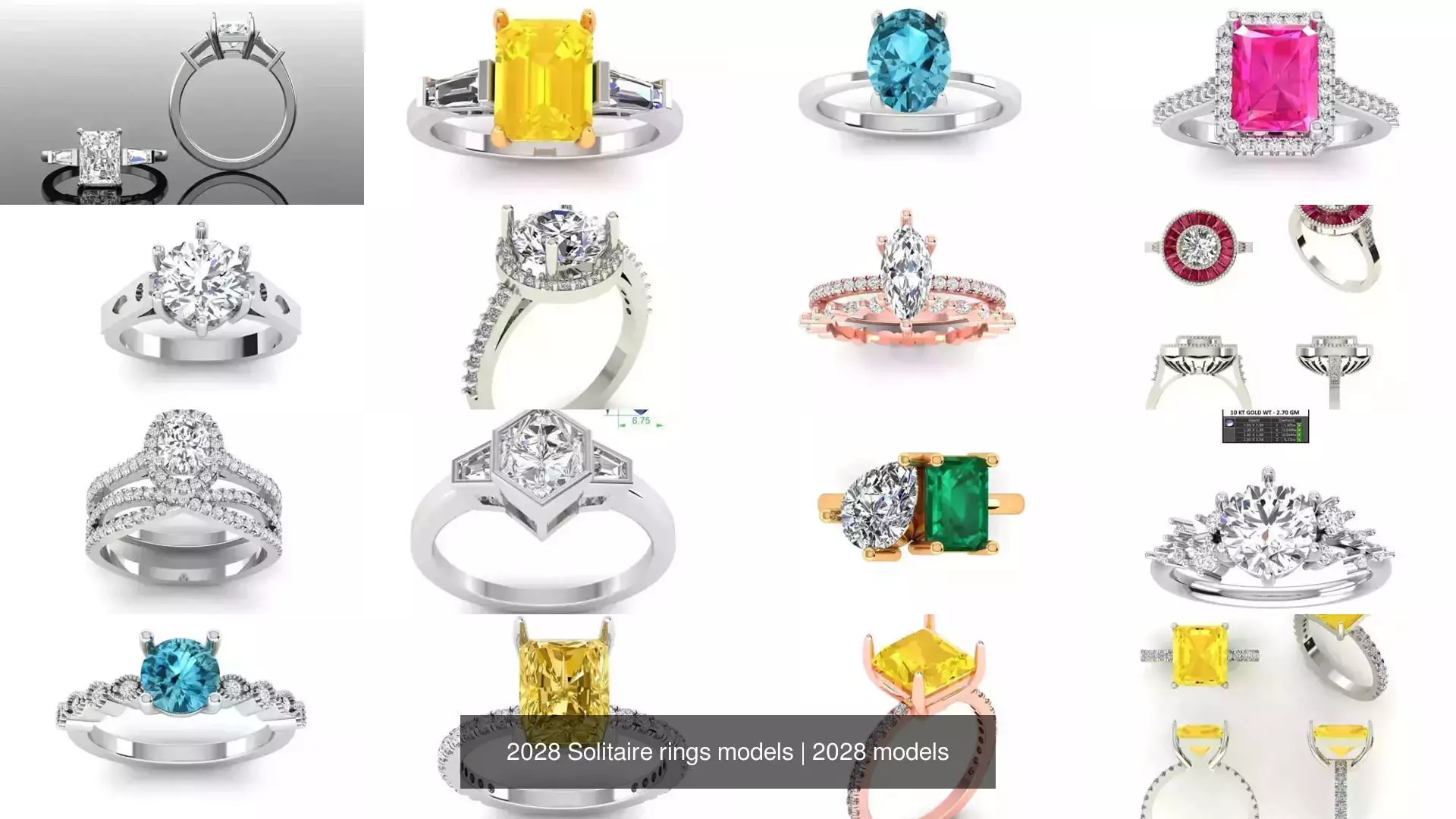 2028 Solitaire rings models 3D Model Collection_151