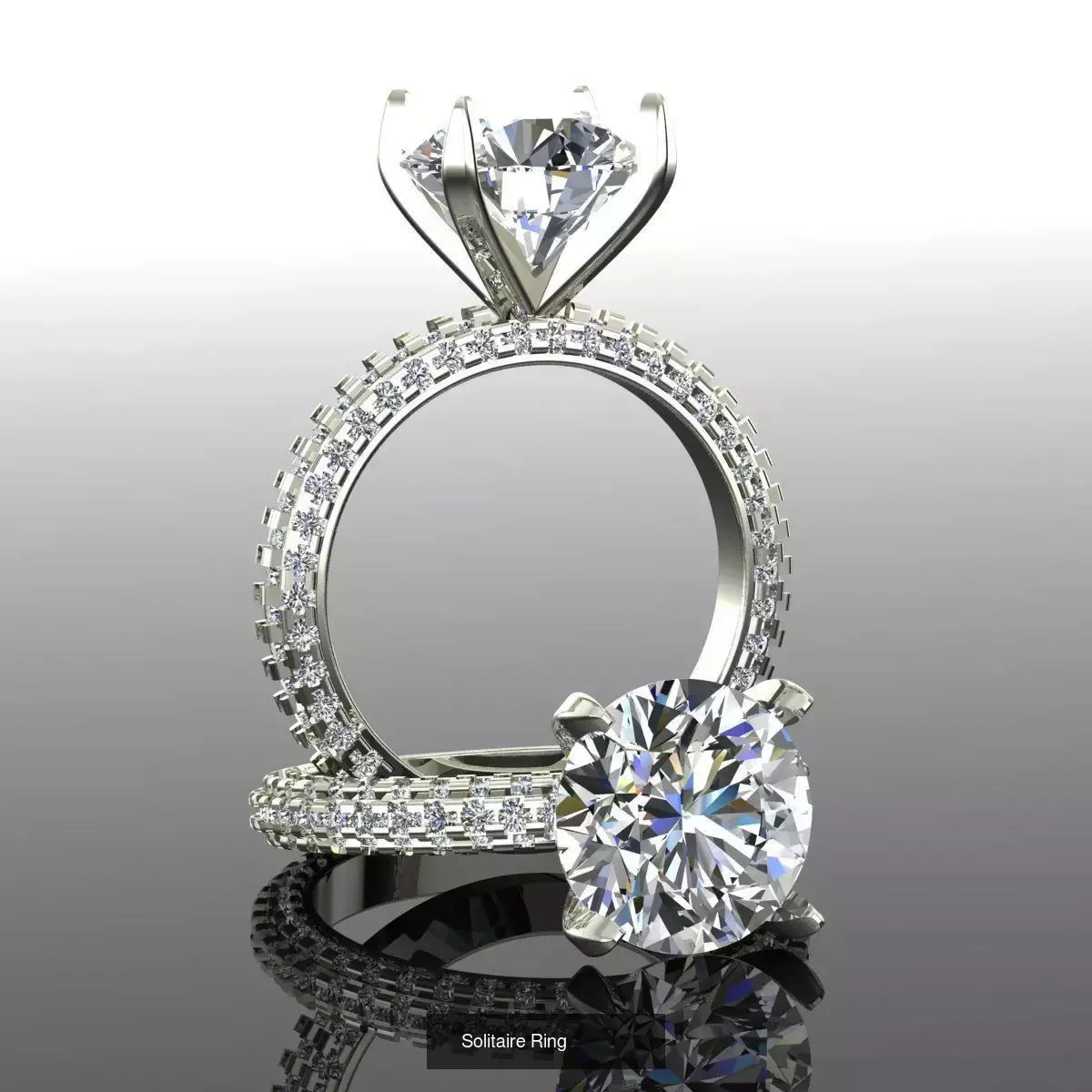 2028 Solitaire rings models 3D Model Collection_167