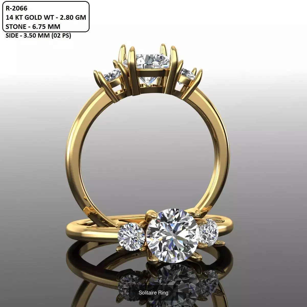 2028 Solitaire rings models 3D Model Collection_655