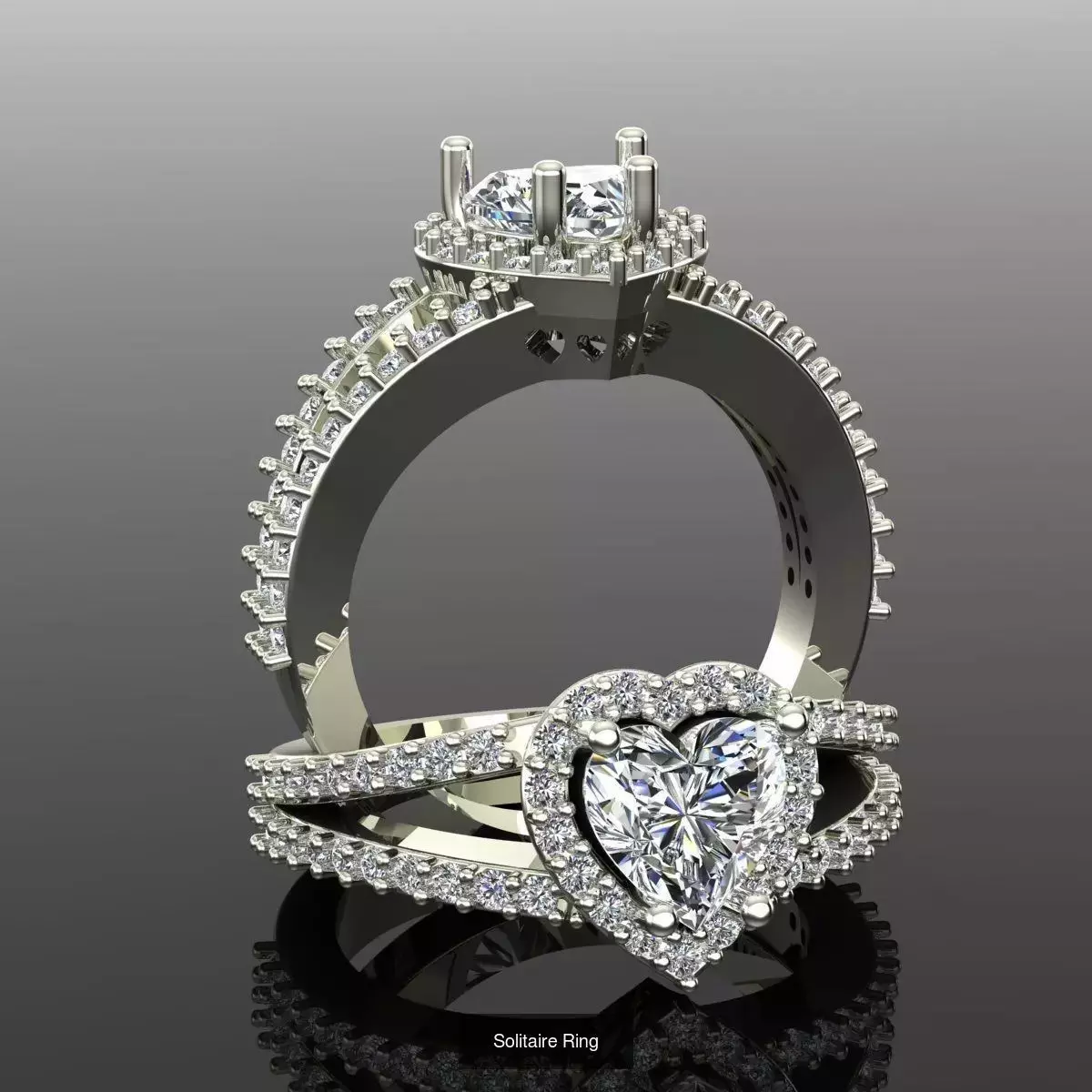 2028 Solitaire rings models 3D Model Collection_351