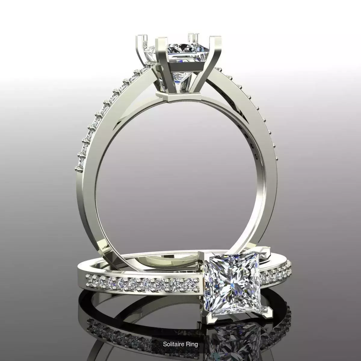 2028 Solitaire rings models 3D Model Collection_82