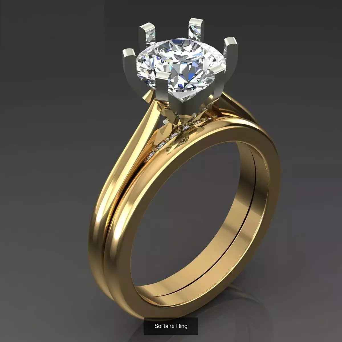 2028 Solitaire rings models 3D Model Collection_52