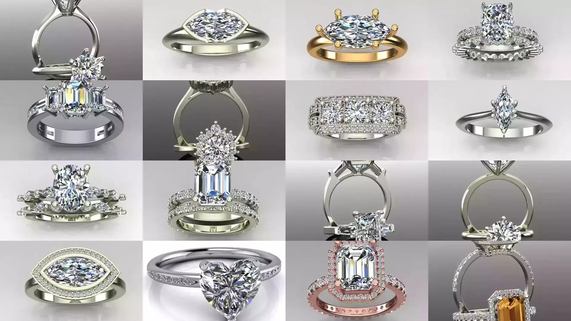 2028 Solitaire rings models 3D Model Collection_183